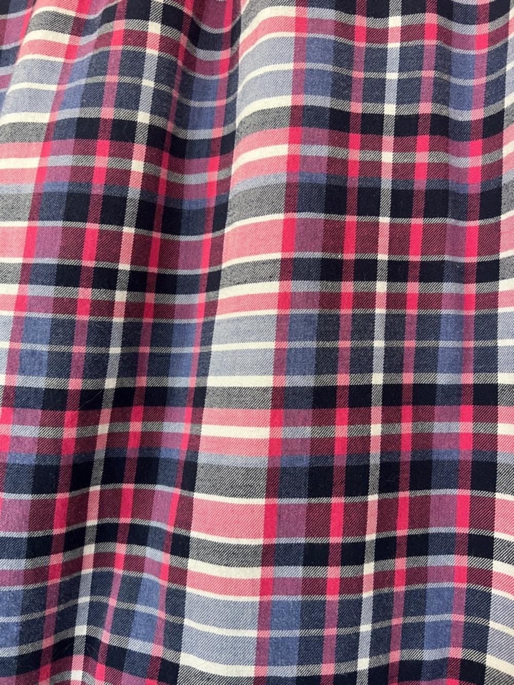 L.L. Bean Plaid Button-Down Shirt Jacket - Pink, Navy & White - Picture 5 of 5